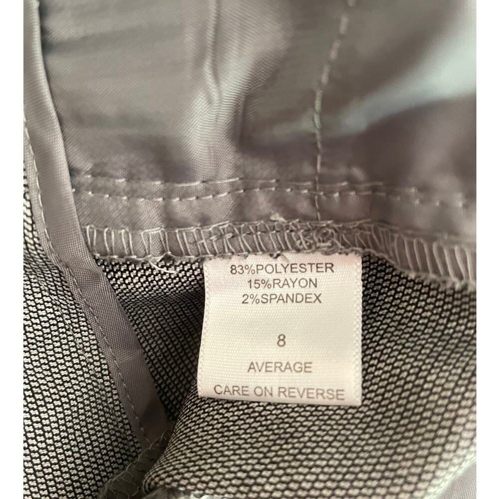 New York & Company Stretch Size 8 Average Womens Dress Pants Straight Leg Silver - Picture 6 of 10